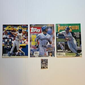 Ken Griffey Jr 1990 Topps All Star Card & 3 Magazines